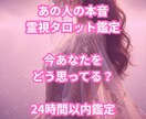 24時間以内◆今あなたに抱く本音を占います 今、あなたに思っていること占います イメージ1
