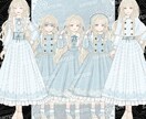 完成品立ち絵｜ロリヰタの女性/少女出品致します TRPGに！年齢・衣装・表情差分付きの豪華セット♬ イメージ2