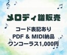 実績あり☆原曲に忠実なメロディ譜作成します 最短3日でPDF・MIDI納品（コード記載あり） イメージ1