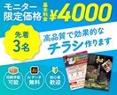 モニター限定価格！高品質で効果的なチラシ作ります 先着3名様限定でチラシ制作いたします。 イメージ1