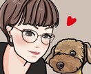 似顔絵、アイコン、イラスト、作成します ♡アート風、水彩画風などオシャレに描きます♪ペットも描きます イメージ2