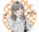 パッと目を惹く♪お洒落な似顔絵アイコンを描きます あなただけの特別な一枚を。SNSアイコン、プレゼントなどに◎ イメージ7