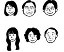 シンプルな線画の似顔絵を描きます SNSや結婚式など活用しやすいシンプルなイラストです。 イメージ1