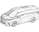 愛車や思い出の乗り物を手描きでスケッチします 車、バイク、電車、飛行機など、どんな乗り物でも対応可能です。 イメージ4