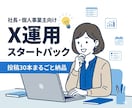 X運用スタートパック丸ごと作ります プロフィール＋固定ポスト＋投稿30本を一括納品 イメージ1