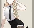 ゴシック・ダークな女性のイラストを制作します 白・赤・黒の配色を得意としています イメージ6