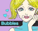 ガールズイラストアイコンお作りします 外国ガールズ　アメコミ　おしゃれ　オリジナル　キャラクター風 イメージ1