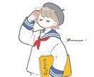 可愛くてオシャレなイラストをお届けします 似顔絵/コーデ/全身絵/カラー/雰囲気/シンプル/手描き イメージ1
