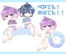 水着量産デフォルメイラスト描きます 夏に向けて可愛い水着イラストはどうですか！ イメージ4