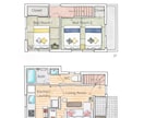 家具も再現！水彩でおしゃれな手描き間取り図描きます 民泊/プレゼン/店舗案内に使える現役デザイナーが描くイラスト イメージ3