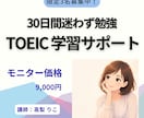 あなた専用プランでTOEIC学習30日間伴走します 短期集中、徹底サポートでスコアアップをお手伝いします！ イメージ1