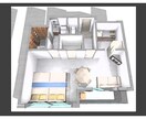 賃貸や民泊等わかりやすい鳥瞰図、間取り図作成します 民泊など素敵な間取り、鳥瞰図で掲載可能です♫ イメージ3