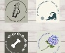 結婚式やイベントにも使える丸ロゴ作成します あなたをイメージしたワンポイントシンプルロゴ イメージ1