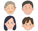 やさしいタッチの似顔絵アイコンを制作します 温かみのある線と色で、 安心感を与える似顔絵をお描きします。 イメージ1