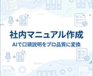 AI活用の社内マニュアルを作成しますます 口頭説明をプロ品質のマニュアルに変換 イメージ1