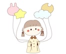 ゆるかわな動物・女の子のイラスト描きます やさしい色合いの、ゆるくてかわいいイラストを制作します。 イメージ5