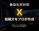 フォロワー1000人増！X投稿文15個提供します 15個投稿文のX（元Twitter）を提供いたします。 イメージ1