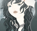 おしゃれ人物イラスト描きます おしゃれ女性イラスト,くすみカラー,アートイラストが得意 イメージ2