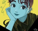 アナタのお写真をビビットな似顔絵イラストにします SNSのアイコンやホーム画面、プレゼントや名刺などに！！ イメージ1