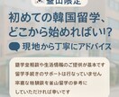 釜山留学の相談に乗ります 韓国留学どこから始めればいい？現地から丁寧にアドバイス イメージ1