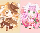 可愛いミニキャライラスト描きます 2頭身、3頭身の可愛いミニキャライラストを描きます イメージ2