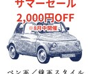 写真から味のあるペン画風愛車イラストを制作します 線の表情を楽しむ、手描き風イラスト イメージ1