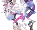 VTuber・広告に！イラスト描きます 複数人物の絡みポーズも可能です！何でもご相談ください♪ イメージ2