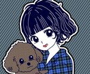 レトロ可愛いシンプルな似顔絵を描きます あなたの“好き”をぎゅっと詰め込んだオリジナルの一枚を♡ イメージ5