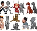 3Dプリンターで出力可能な3Dデータを作成します イラスト、写真からあなたのイメージを形にします。 イメージ10