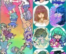 SNS等で利用できるアイコン制作承ります ポップな配色とデザインの人物イラストをオーダーメイド イメージ1