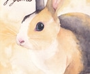 ハガキ～A4サイズで動物ちゃんの似顔絵描きます 水彩でふんわり優しく♬.*ﾟ可愛らしい表情を描きます イメージ5
