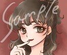 ばっちりメイクの女の子のアイコン描きます SNS用スクエアアイコン。髪型メイク指定OK！ イメージ1