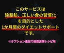 甘え、忖度なし！生涯スリムの食生活　叩き込みます 実績3名までの限定価格。あと2名まで9000円〜。 イメージ2