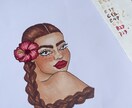 オシャレで魅力的な女性を手描きします アイコン、ロゴ、観賞用に♪ 私の得意分野活かします！！ イメージ1