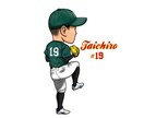 あなただけの野球イラスト⚾️描きます 投げる、打つ、守る、走る、どんなポーズでもイラストにします！ イメージ2