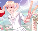 一枚絵イラスト＋差分パターンを作成いたします 《背景、小物、文字素材を透過pngで納品可◎》 イメージ3