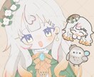 詰め込みイラスト描きます 胸上等身とゆる〜いミニキャラとモチーフ イメージ2