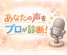 できない→を分析し、今の声を活かす診断をします 安心を第一に。感覚を技術に翻訳し、なるほど！の実感をお届け。 イメージ1