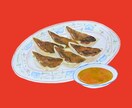 お洒落で美味しそうな食べ物のイラストをお描きします 飲食店のチラシやメニュー、グッズ等にお使いください！ イメージ2