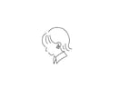 横顔のシンプルイラスト描きます InstagramやTwitterのアイコンにおすすめ! イメージ2