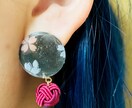 可愛い和風ピアスを作ります 縁起のいい水引とかわいいレジンを合わせます イメージ5