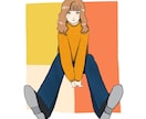 女の子のイラストを描きます デザイン性を重視したものを主に描いています！ イメージ1