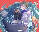 一枚絵/MV等☆かっこいいイラスト描きます 実績100件以上！グッズ/アイコン/立ち絵もお任せください✨ イメージ2