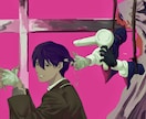 歌ってみた等のデジタルイラスト制作します 白黒→カラーの2工程での確認が可能。急な色変更でも安心 イメージ7