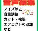 音声編集の要望にできる限り対応します ノイズ除去/音量調整/エフェクト追加/カット/複製など イメージ1