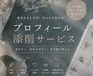 SNSアカウント添削します “あなたらしさが伝わるプロフィール”へ整えます。 イメージ1