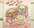 かわいいペットちゃんの似顔絵色紙♪描きます 世界に1枚だけの似顔絵色紙。真心込めてお描きします！ イメージ2