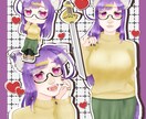 ステッカー風イラストを制作いたします いろんなポーズや表情を詰め合わせたあなただけのイラスト イメージ2