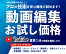 まずは安く動画編集を依頼したい方！お試し編集します 1分間のお試し編集で判断してください！高品質で納品します！ イメージ1