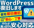 Wordpressサイトを迅速＋丁寧に復旧します 最短即日！女性スタッフで安心◎復旧できなければ全額返金します イメージ1